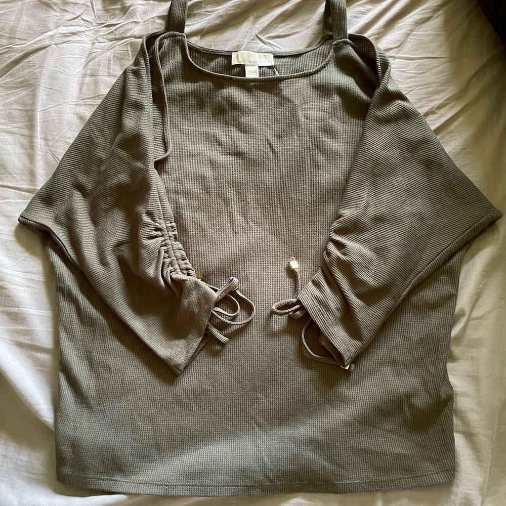 Michael Kors Ruche Sleeve Top, Size M
